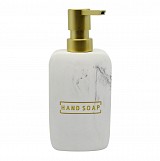 DISPENSER ΠΟΛΥΕΣΤΕΡΙΚΟ ΑΣΠΡΟ ΜΑΡΜΑΡΟ ΜΕ ΧΡΥΣΟ 7,8x6x18,3εκ.ANKOR