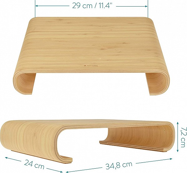 Navaris Wood Bamboo Επιτραπέζια Βάση Οθόνης Καφέ  45835.24
