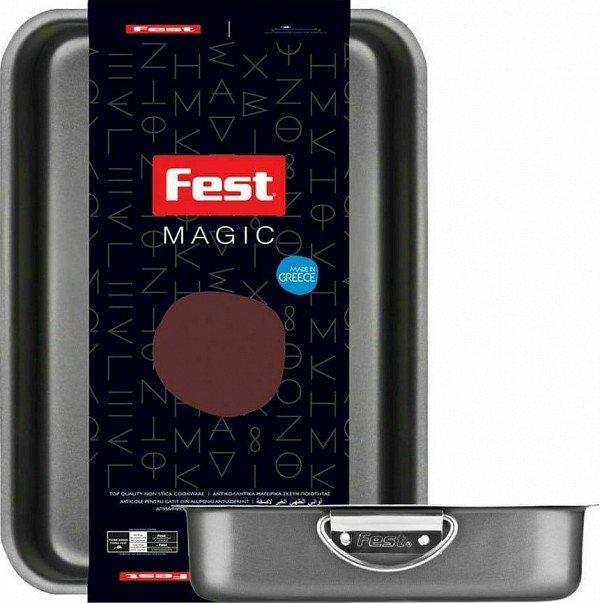 Fest Magic Νo 3 Ταψί Ορθογώνιο Αλουμινίου με Αντικολλητική Επίστρωση 40x30cm  0061192