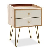 Κομοδίνο 45x40x62cm White-Gold  0001-251127-12