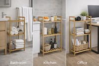 ΡΑΦΙΕΡΑ ΜΠΑΜΠΟΥ ΜΕ 3 ΡΑΦΙΑ ΠΟΛΛΑΠΛΩΝ ΧΡΗΣΕΩΝ 35x25x71εκ. ANKOR