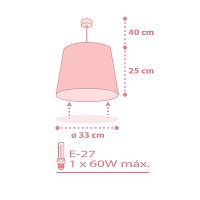 Starlight Pink κρεμαστό φωτιστικό οροφής (82212S)