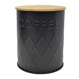ΒΑΖΟ ΜΕΤΑΛΛΙΚΟ ΜΑΥΡΟ COFFEE ΜΕ ΜΠΑΜΠΟΥ ΚΑΠΑΚΙ 10x10x13εκ. ANKOR