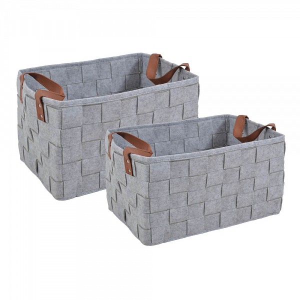 ΚΑΛΑΘΙ ΓΚΡΙ ΠΟΛΥΕΣΤΕΡΙΚΟ ΜΕ ΚΑΦΕ ΛΑΒΕΣ 26x38x22εκ.ANKOR