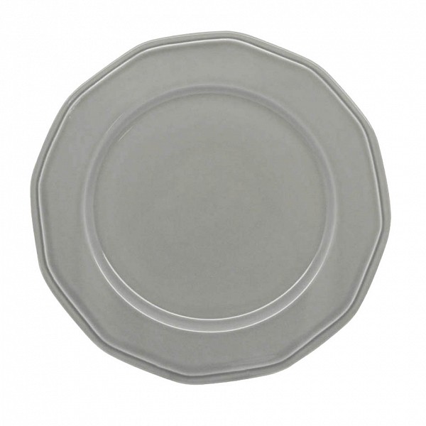 ΠΙΑΤΕΛΑ ΣΤΡΟΓΓΥΛΗ PREMIUM CLASSIC ΠΟΡΣΕΛΑΝΙΝΗ ΓΚΡΙ 31εκ. ANKOR