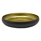 ΠΙΑΤΕΛΑ ΔΙΑΚΟΣΜΗΤΙΚΗ ΜΕΤΑΛΛΙΚΗ ΣΕ ΜΑΥΡΟ ΜΕ ΧΡΥΣΟ ΧΡΩΜΑ 30x30x5εκ. ANKOR