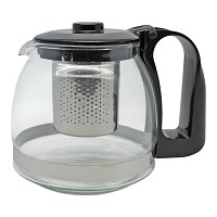 ΤΣΑΓΙΕΡΑ ΓΥΑΛΙΝΗ ΜΕ ΙΝΟΧ ΦΙΛΤΡΟ 0,70lt ΔΙΑΦΑΝΗ ΜΕ ΠΛΑΣΤΙΚΗ ΜΑΥΡΗ ΛΑΒΗ ANKOR