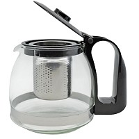 ΤΣΑΓΙΕΡΑ ΓΥΑΛΙΝΗ ΜΕ ΙΝΟΧ ΦΙΛΤΡΟ 0,70lt ΔΙΑΦΑΝΗ ΜΕ ΠΛΑΣΤΙΚΗ ΜΑΥΡΗ ΛΑΒΗ ANKOR