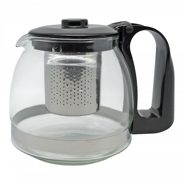 ΤΣΑΓΙΕΡΑ ΓΥΑΛΙΝΗ ΜΕ ΙΝΟΧ ΦΙΛΤΡΟ 0,70lt ΔΙΑΦΑΝΗ ΜΕ ΠΛΑΣΤΙΚΗ ΜΑΥΡΗ ΛΑΒΗ ANKOR