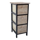 ΣΥΡΤΑΡΙΕΡΑ ΞΥΛΙΝΗ ΜΕ 3 ΣΥΡΤΑΡΙΑ ΣΕ ΜΑΥΡΟ ΚΑΙ ΦΥΣΙΚΟ ΧΡΩΜΑ 26x32x62εκ.ANKOR 839186