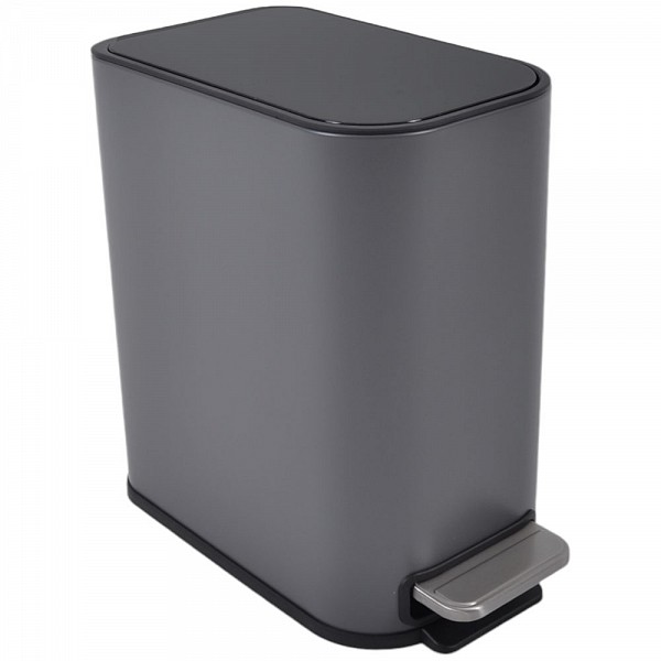 ΚΑΛΑΘΙ ΜΠΑΝΙΟΥ BELLO 5lt SOFT CLOSE SLIM  ΜΕΤΑΛΛΙΚΟ ΓΚΡΙ ΜΑΤ ANKOR