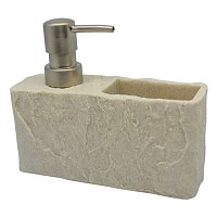 DISPENSER ΠΟΛΥΕΣΤΕΡΙΚΟ ΜΕ ΘΗΚΗ ΚΑΙ ΦΥΣΙΚΗ ΟΨΗ ΠΕΤΡΑΣ ΣΕ ΜΠΕΖ ΧΡΩΜΑ 16,5x5,5x13,8εκ.ANKOR