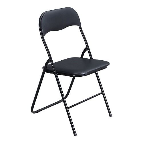 ΚΑΡΕΚΛΑ ΜΕΤΑΛΛΙΚΗ ΠΤΥΣΣΟΜΕΝΗ ΜΕ ΜΑΥΡΟ PVC ΚΑΘΙΣΜΑ ΚΑΙ ΠΛΑΤΗ 43,5x47x80εκ. ANKOR