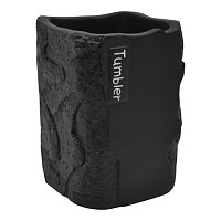 ΠΟΤΗΡΟΘΗΚΗ ΠΟΛΥΕΣΤΕΡΙΚΗ ΜΑΥΡΗ ΜΕ ΟΨΗ ΠΕΤΡΑΣ 7,7x7,7x10,8εκ.ANKOR  846603