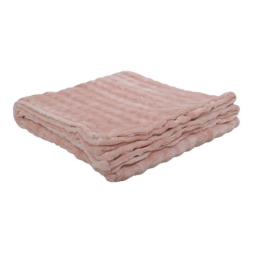 ΚΟΥΒΕΡΤΑ FLEECE ΜΕ ΒΕΛΟΥΔΙΝΗ ΥΦΗ ΣΕ ΡΟΖ ΧΡΩΜΑ 150x200εκ. ANKOR 846030