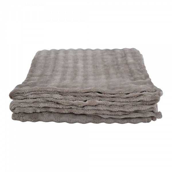ΚΟΥΒΕΡΤΑ FLEECE ΜΕ ΒΕΛΟΥΔΙΝΗ ΥΦΗ ΣΕ TAUPE ΧΡΩΜΑ 150x200εκ. ANKOR  846016