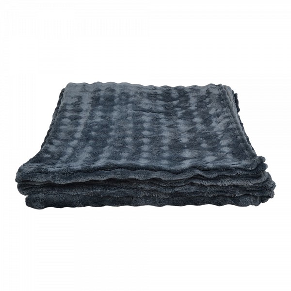 ΚΟΥΒΕΡΤΑ FLEECE ΜΕ ΒΕΛΟΥΔΙΝΗ ΥΦΗ ΣΕ ΓΚΡΙ ΧΡΩΜΑ 200x220εκ. ANKOR 846061