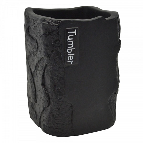 ΠΟΤΗΡΟΘΗΚΗ ΠΟΛΥΕΣΤΕΡΙΚΗ ΜΑΥΡΗ ΜΕ ΟΨΗ ΠΕΤΡΑΣ 7,7x7,7x10,8εκ.ANKOR  846603