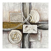 ΠΙΝΑΚΑΣ ΕΛΑΙΟΓΡΑΦΙΑ ΣΕ ΤΥΠΩΜΕΝΟ ΚΑΜΒΑ ΜΕ ΓΕΩΜΕΤΡΙΚΟ ΣΧΕΔΙΟ 80x80εκ. ANKOR 849338