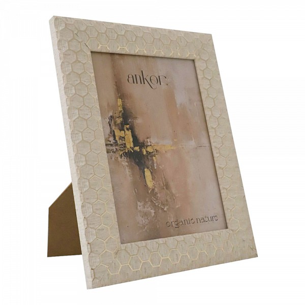ΚΟΡΝΙΖΑ ΠΛΑΣΤΙΚΗ 13x18εκ. ΣΕ ΜΠΕΖ ΧΡΩΜΑ ΜΕ ΧΡΥΣΟ ΜΟΤΙΒΟ ANKOR