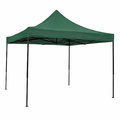 ΚΙΟΣΚΙ ΠΤΥΣΣΟΜΕΝΟ ΜΕ ΜΕΤΑΛΛΙΚΟ ΣΚΕΛΕΤΟ ΚΑΙ ΑΔΙΑΒΡΟΧΟ ΥΦΑΣΜΑ 420D ΣΕ ΣΚΟΥΡΟ ΠΡΑΣΙΝΟ ΧΡΩΜΑ 3x3x3,2m ANKOR