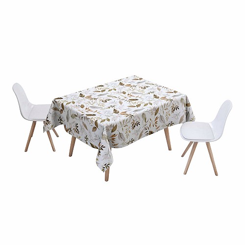 ΤΡΑΠΕΖΟΜΑΝΤΗΛΟ ΑΔΙΑΒΡΟΧΟ ΚΑΙ ΑΛΕΚΙΑΣΤΟ 140x140εκ. ΦΥΛΛΑ ΣΕ ΓΗΙΝΕΣ ΑΠΟΧΡΩΣΕΙΣ ANKOR