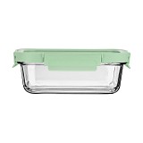 ESTIA ΦΑΓΗΤΟΔΟΧΕΙΟ CLICK&SEAL ΓΥΑΛΙΝΟ 1050ml 21.7x16.5x7.4cm ΜΕ ΚΑΠΑΚΙ ΠΛΑΣΤΙΚΟ MINT