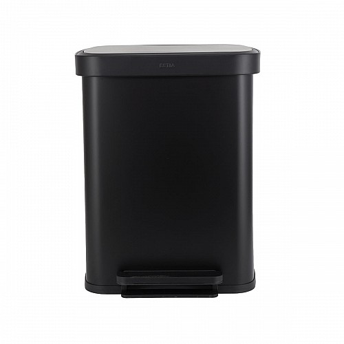 ESTIA ΚΑΔΟΣ ΑΠΟΡΡΙΜΑΤΩΝ FLATOP SOFT CLOSE 50lt ΜΑΤ ΜΑΥΡΟΣ