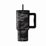ESTIA ΘΕΡΜΟΣ STRAW TUMBLER XL SAVE THE AEGEAN 900ml DARK CAMO