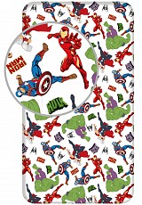 Avengers White fitted sheet 90x200 cm
