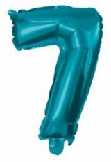 Number Mini 7 Blue Number Foil Balloon 10 cm