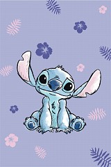 Disney Lilo and Stitch Purple microfleece blanket 100x150cm
