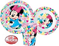 Disney Minnie  dinner set, micro plastic set, cup 260 ml