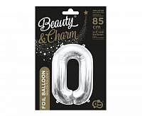 Number Silver, Silver Number 0 Foil Balloon 85 cm
