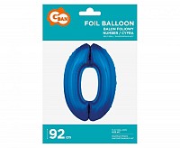 Number B&C Blue Blue Number 0 Foil Balloon 92 cm