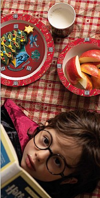 Harry Potter dinner set, micro plastic set with mug 350 ml