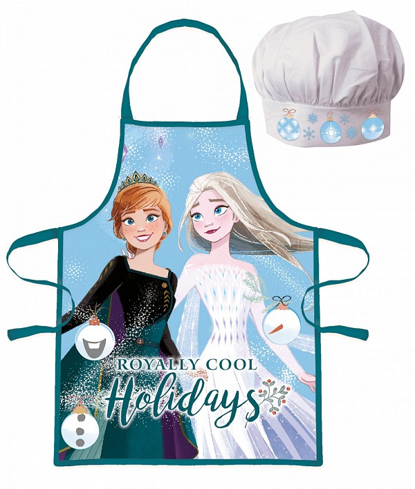 Disney Frozen Royally Cool Christmas Childrens Apron 2-Piece Set