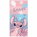 Disney Lilo and Stitch Pink bath towel, beach towel 70x140cm (Fast Dry)