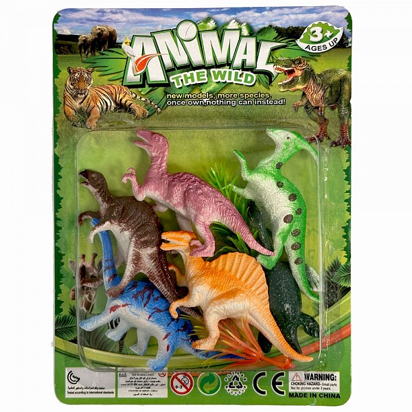 Dinosaur plastic figure 6-piece set in box