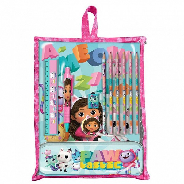 Gabbys Dollhouse Smoothie Land stationery set with holder