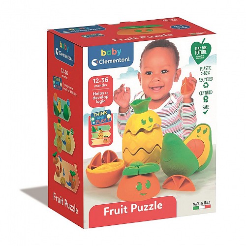 Fruits Friendly Faces Fruit Sorting Baby Toy, Puzzle Clementoni