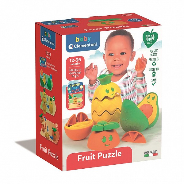 Fruits Friendly Faces Fruit Sorting Baby Toy, Puzzle Clementoni  CMC17719