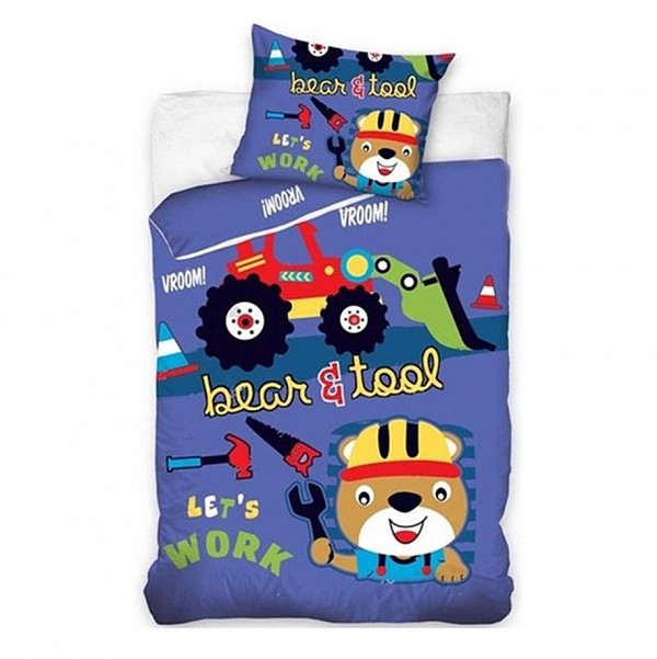 Animals Bear & Tool bedding cover 140x200cm, 70x90 cm