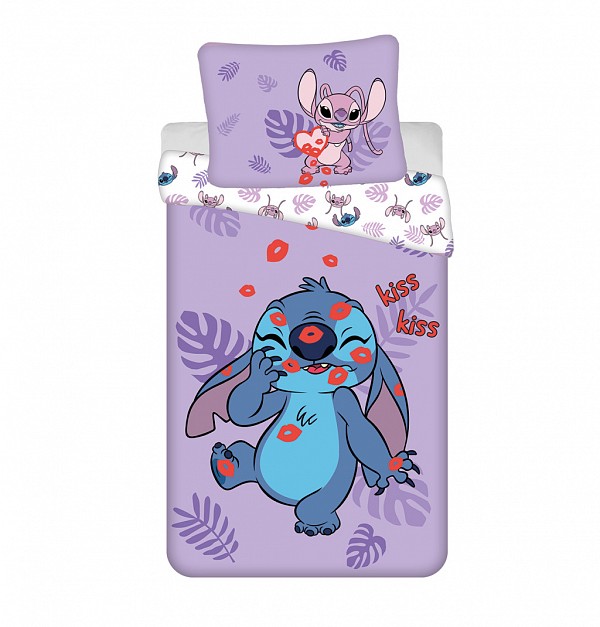 Disney Lilo and Stitch Kiss bedding cover 140×200cm, 70×90 cm