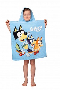 Bluey Skate beach towel poncho 50x115cm
