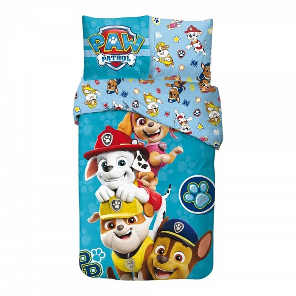 Paw Patrol Brave Paws bedding set 140x200cm, 65x65 cm