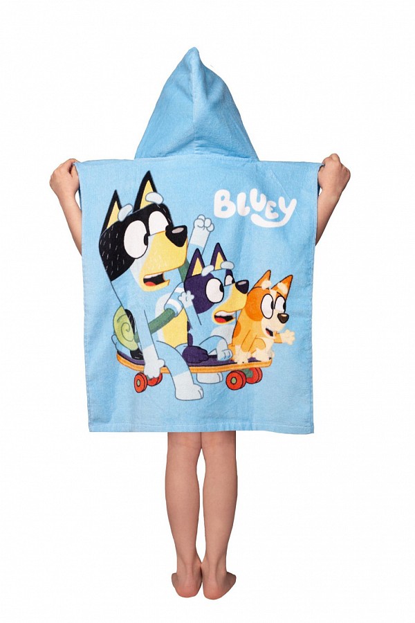 Bluey Skate beach towel poncho 50x115cm