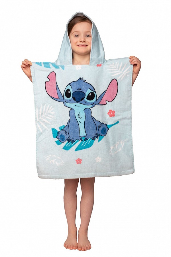 Disney Lilo and Stitch Blue beach towel poncho 50x115 cm