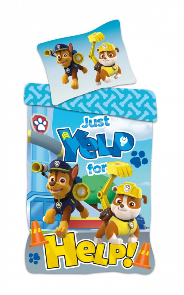 Paw Patrol Help! bedding set 140×200cm, 70×90 cm