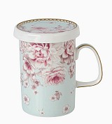 Πορσελάνινη Κούπα Με Καπάκι Floral Paris Roses Μ28020-5